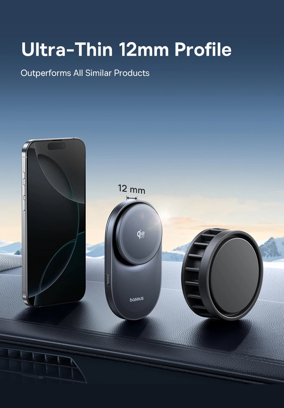 25W Magnetic Wireless Car Charger with Cooling Fan