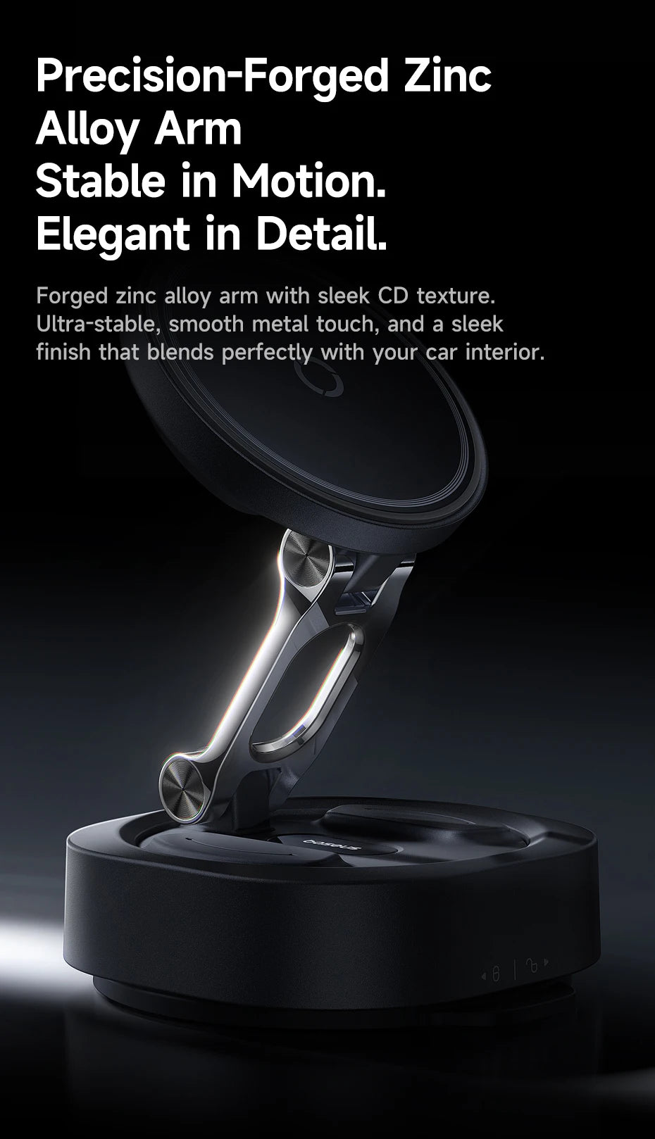 Magnetic Wireless Charging Car Mount with Vacuum Suction - 26