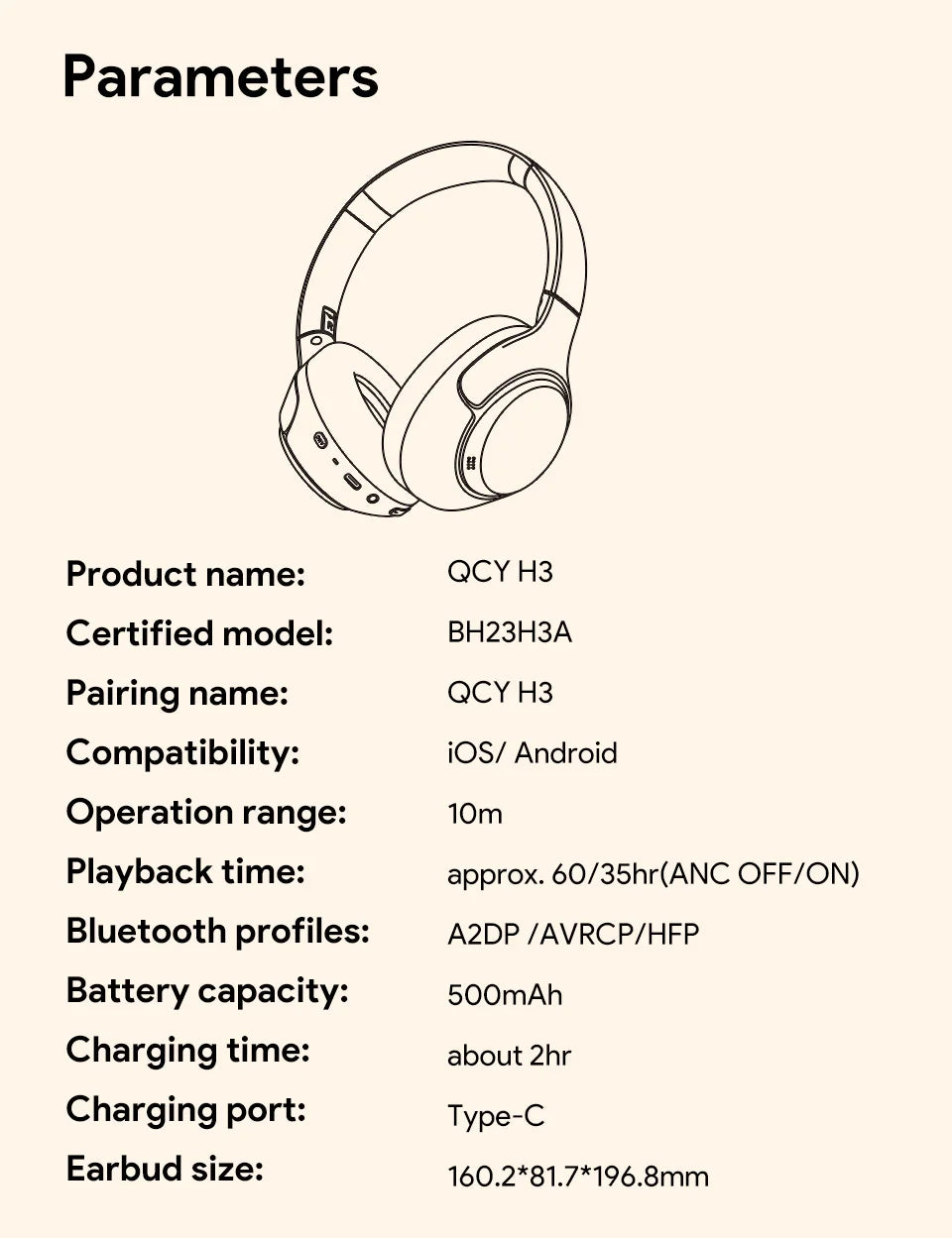 Active Noise Cancelling Bluetooth 5.4 Over-Ear Wireless Headphones - 21