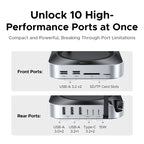 11-in-1 Docking Station for Mac Mini M4 with M.2 SSD Enclosure