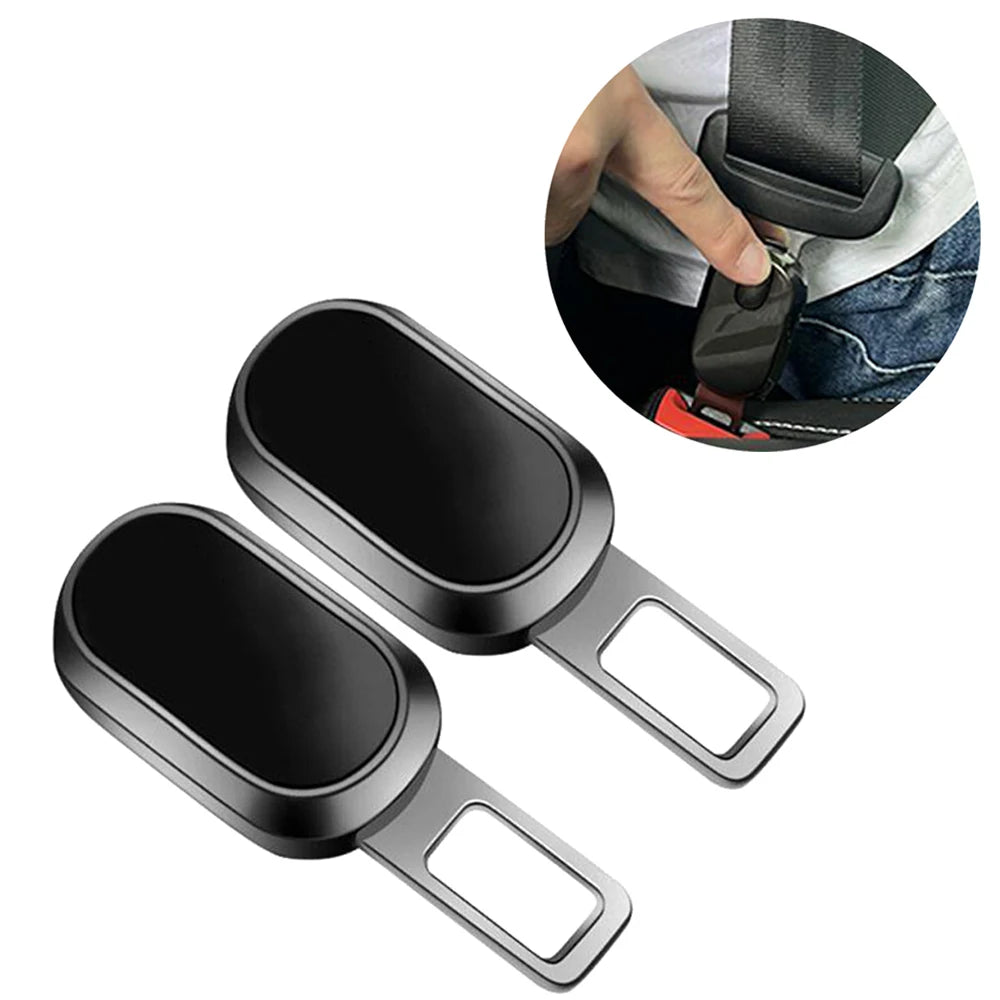 Metal Car Seat Belt Clip Buckle Extender 2cm Insert Socket