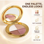 4-Color Highlighting and Contouring Face Makeup Palette