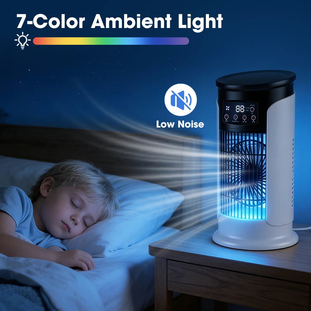 Portable Desktop Air Cooling Fan with Humidifier