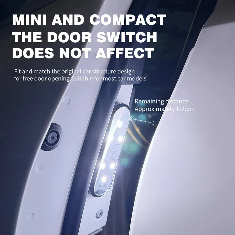 Magnetic LED Car Door Welcome Light with USB Charging and Auto Sensor