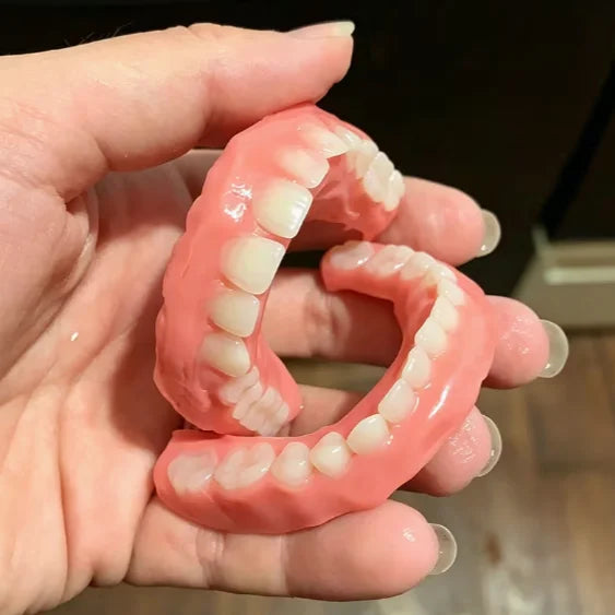 Soft Silicone Snap-On Dentures for Instant Realistic Smile
