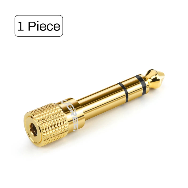 6.35mm Male to 3.5mm Female Stereo Audio Adapter - 17