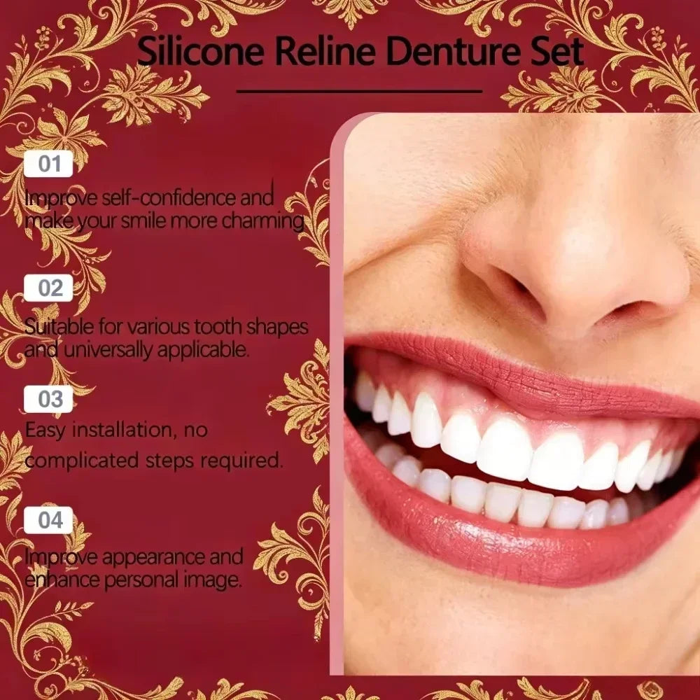 Comfortable Silicone Denture Set with Care Case - 9