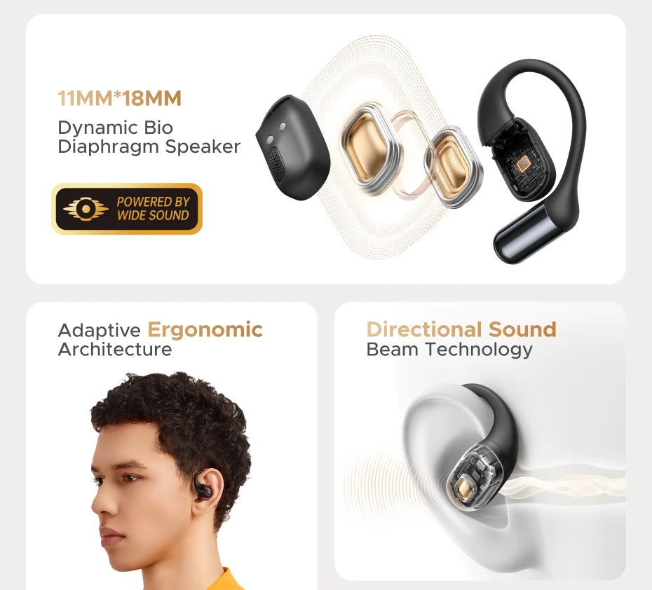 Open-Ear Wireless Bluetooth Sport Earbuds with Charging Case - 10
