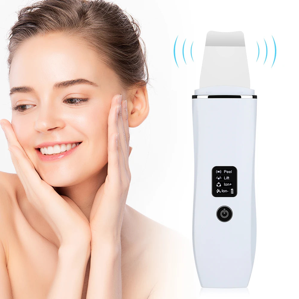 Ultrasonic Facial Skin Scrubber and Pore Cleaner