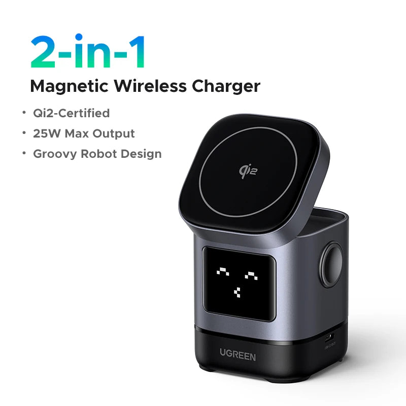 2-in-1 Qi2 15W Magnetic Wireless Charging Stand - 27
