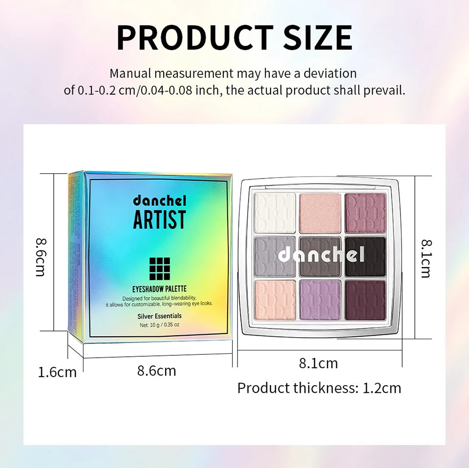 9-Color Eyeshadow Palette with Makeup Brush
