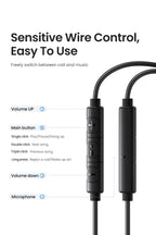 Hi-Fi Wired Earbuds with 3.5mm and USB-C Connectors