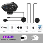 BT-12B Bluetooth 5.0 Motorcycle Helmet Intercom Headset 300M Range