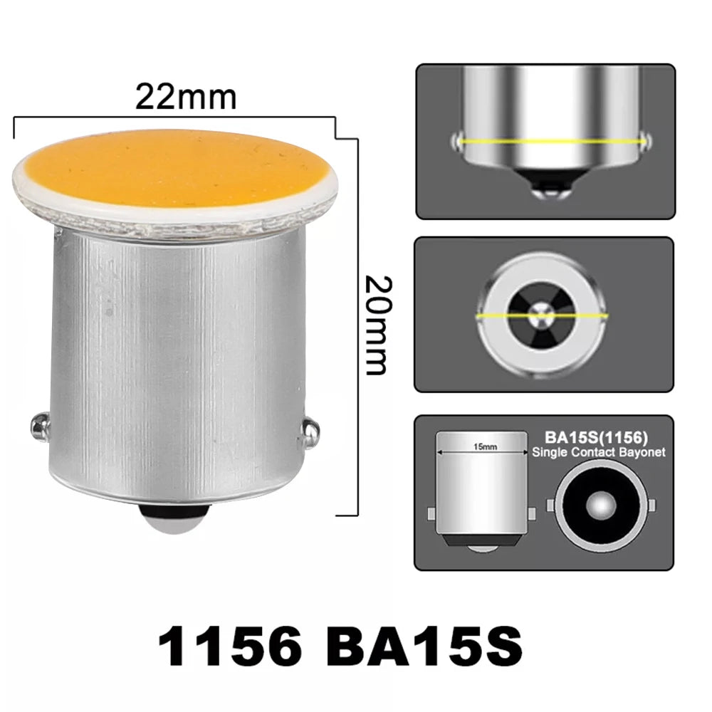 1156 BA15S P21W COB 12SMD LED Signal Reverse Parking Light Bulb 12V 24V