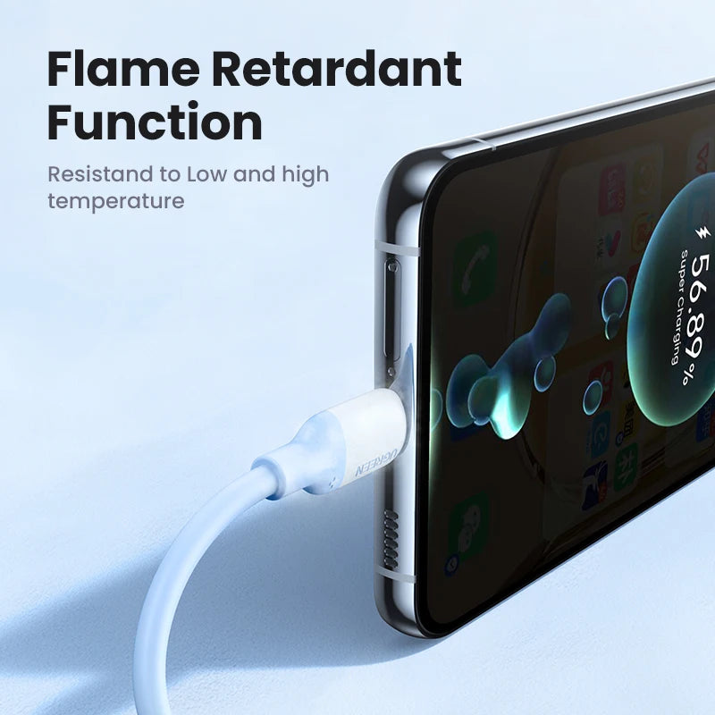 60W USB-C to USB-C Fast Charging Liquid Silicone Cable