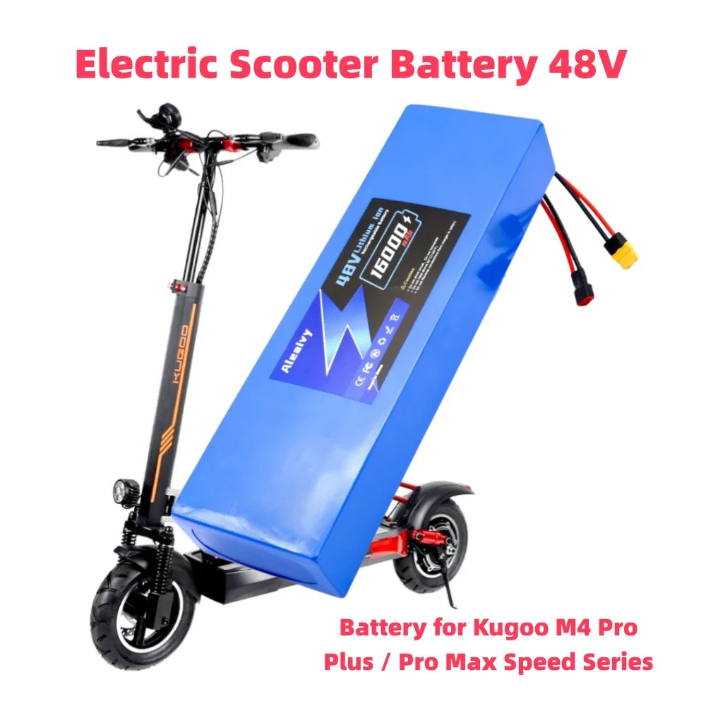 48V 16Ah Li-ion Battery for Electric Scooters with 30A BMS