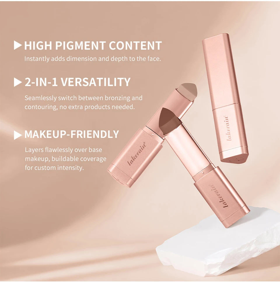 Cream Bronzer and Contouring Stick for Sculpted Face Makeup