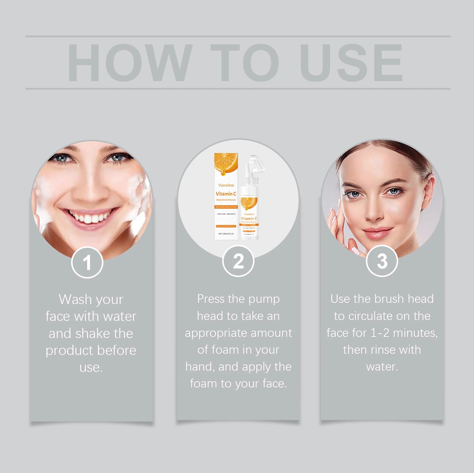 Vitamin C Brightening Facial Cleansing Foam - 12