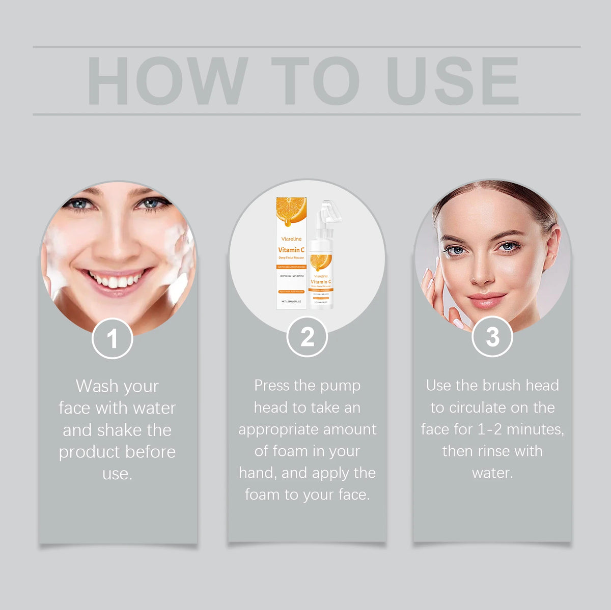 Vitamin C Brightening Facial Cleansing Foam