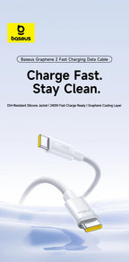 240W USB-C to USB-C Fast Charging and Data Sync Cable