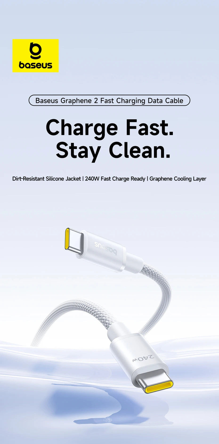 240W USB-C to USB-C Fast Charging and Data Sync Cable