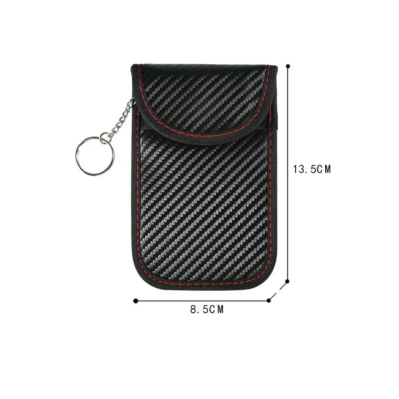 Carbon Fiber Car Key Fob RFID Signal Blocking Pouch Protector