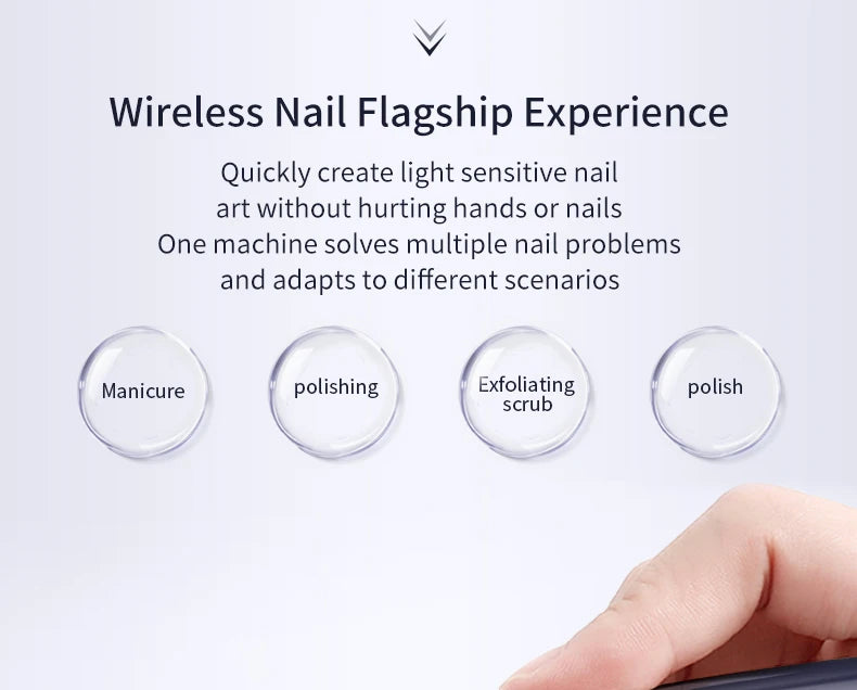 Electric Cordless Nail Drill for Manicure and Pedicure