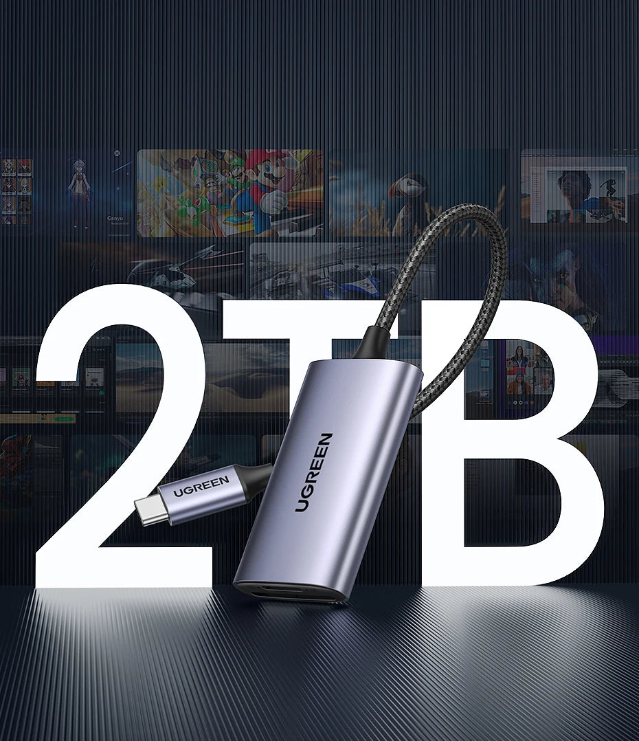 USB-C Dual SD and MicroSD Card Reader 312MB/s