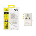 70W Universal GaN Travel Adapter with Fast Charging Ports