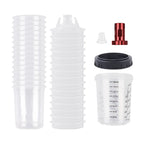 Disposable Paint Mixing Cup System with 14mm Spray Gun Adapter