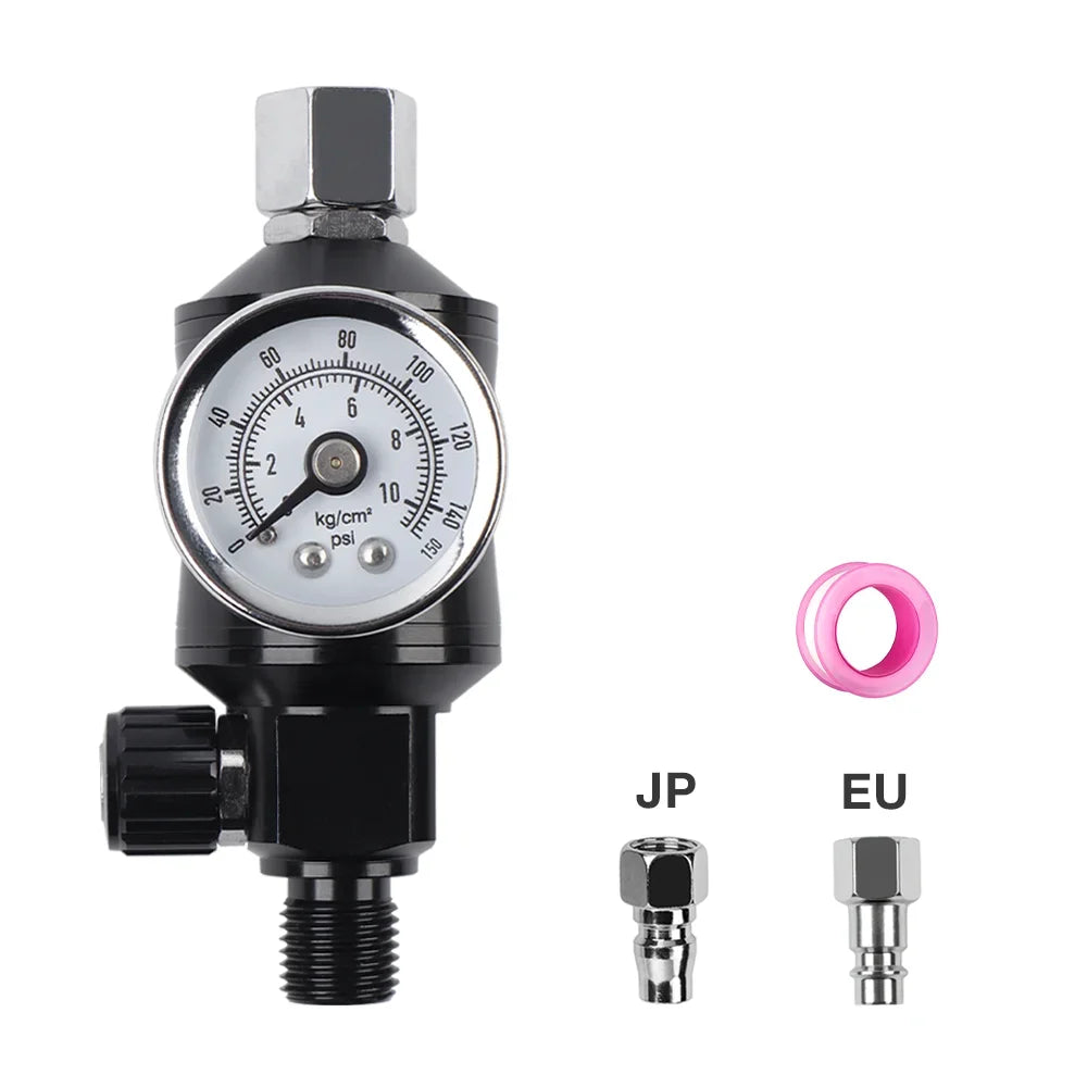 Paint Spray Gun Air Regulator with Water Separator Gauge