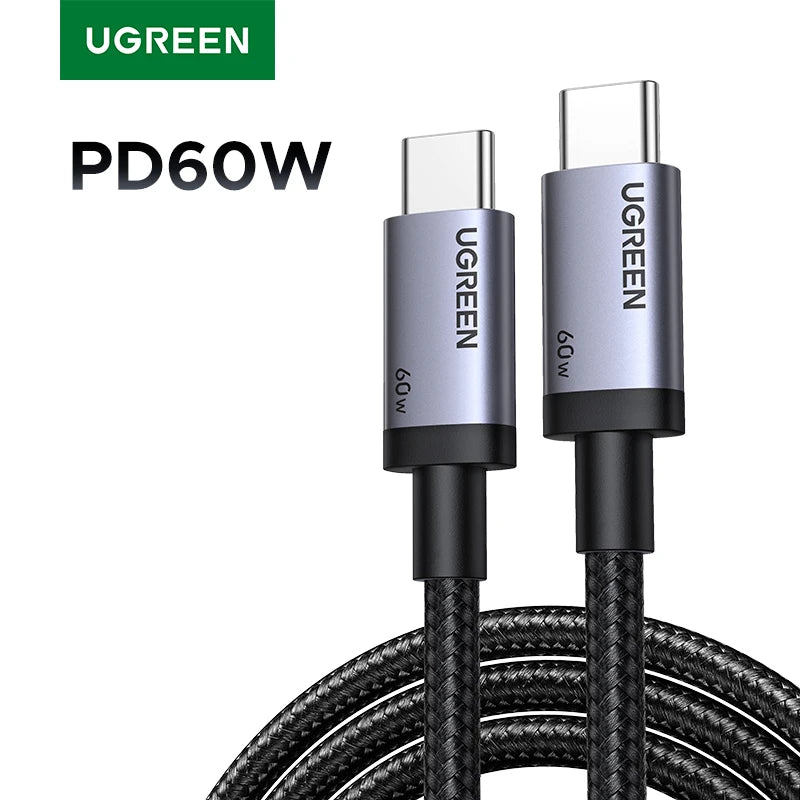 60W USB-C to USB-C Fast Charging and Data Sync Cable - 1