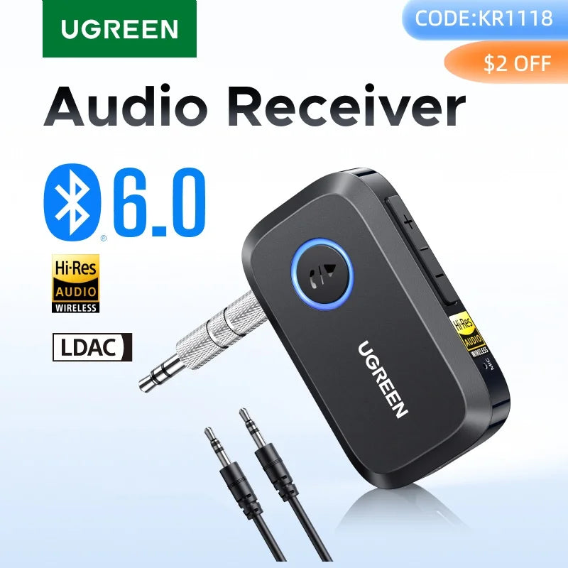 Wireless Bluetooth 5.3 Audio Receiver with Hi-Res LDAC for Speakers