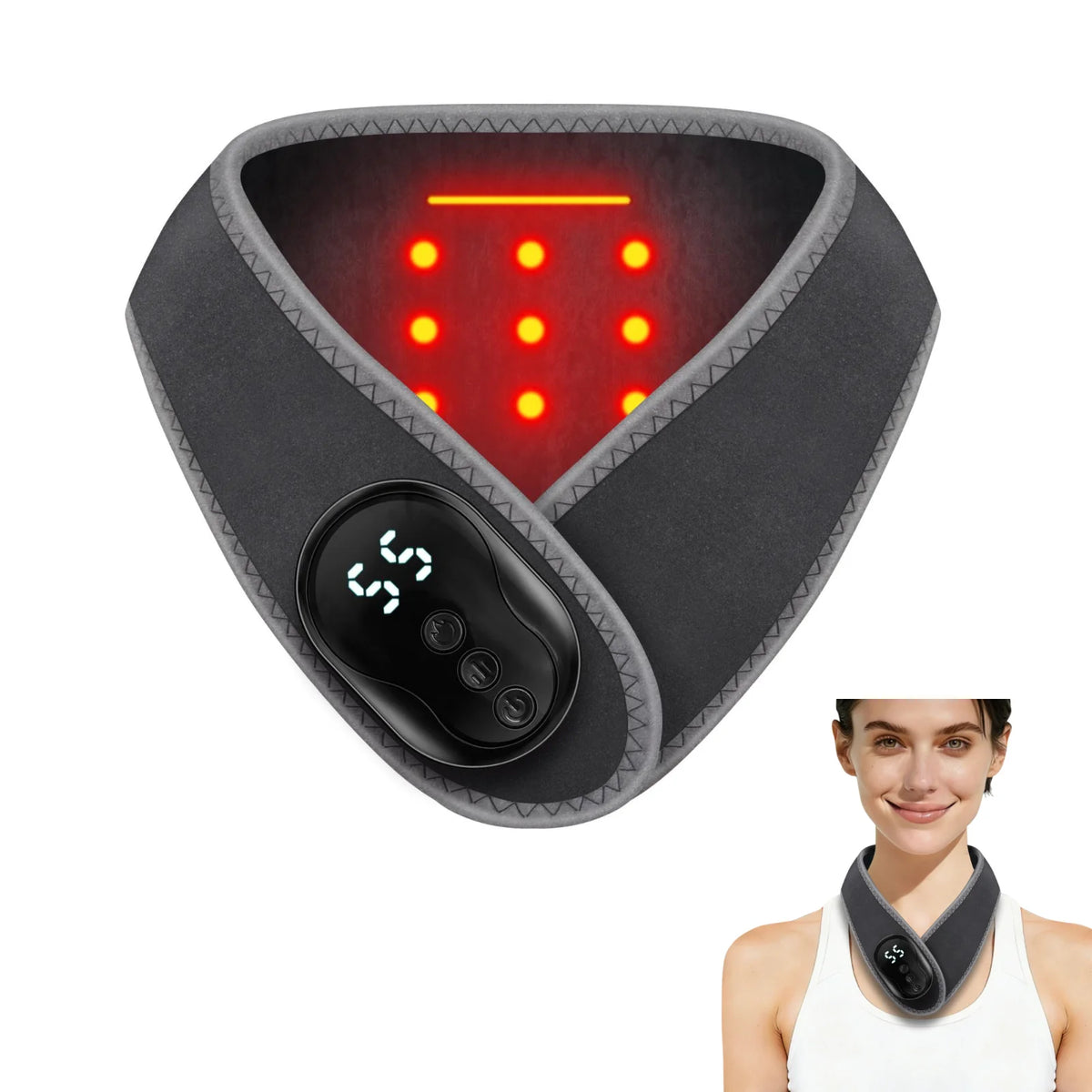 Portable Cordless Vibration Neck Massage Wrap