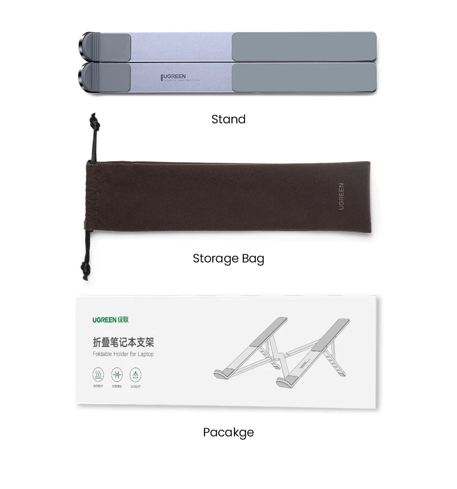 Adjustable Aluminum Foldable Laptop Stand for Desk
