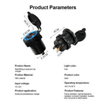 Dual USB Type C Quick Charger Socket PD30W QC3.0 for 12V 24V Vehicles