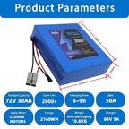 72V Lithium-Ion E-Bike and Scooter Battery Pack