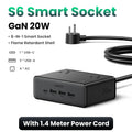 8-in-1 GaN Power Strip with 20W USB-C Fast Charging