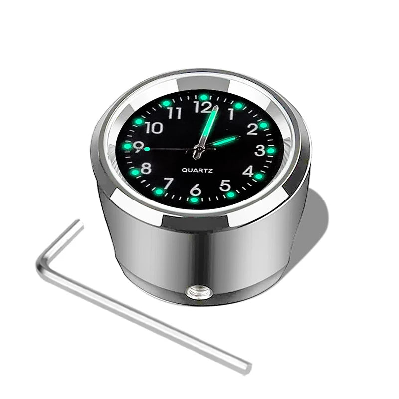 Aluminum Alloy Motorcycle Handlebar Quartz Clock for 22-25mm Bars