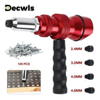 Electric Drill Rivet Gun Attachment for 2.4mm-4.8mm Rivets