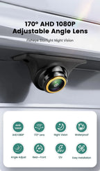 AHD 1080P 170 Degree Fisheye Car Front Side Rear View Backup Camera