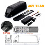 48V Hailong E-Bike Battery Pack with USB Charging Port
