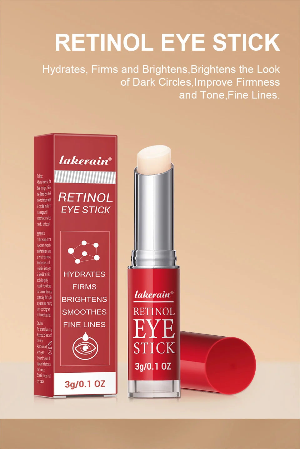 Retinol Anti-Aging Eye Stick for Dark Circles and Puffiness