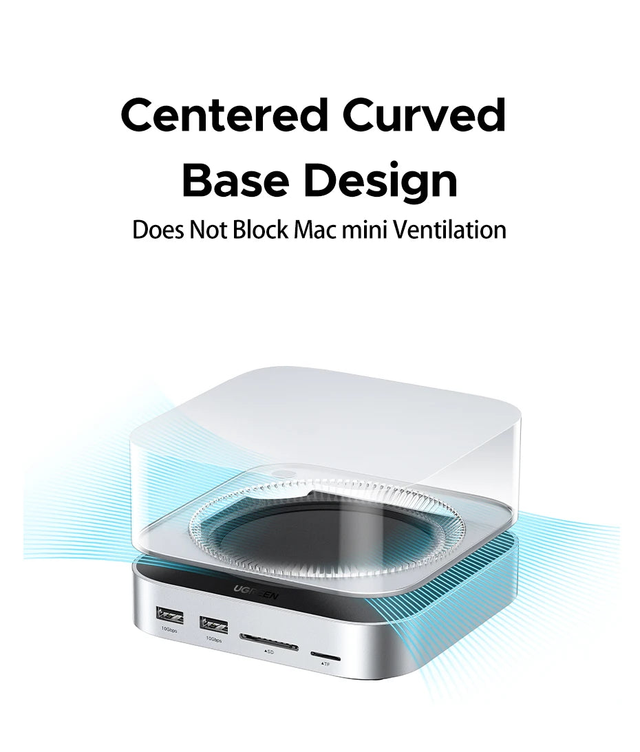 11-in-1 Docking Station with NVMe SSD Slot for Mac Mini M4
