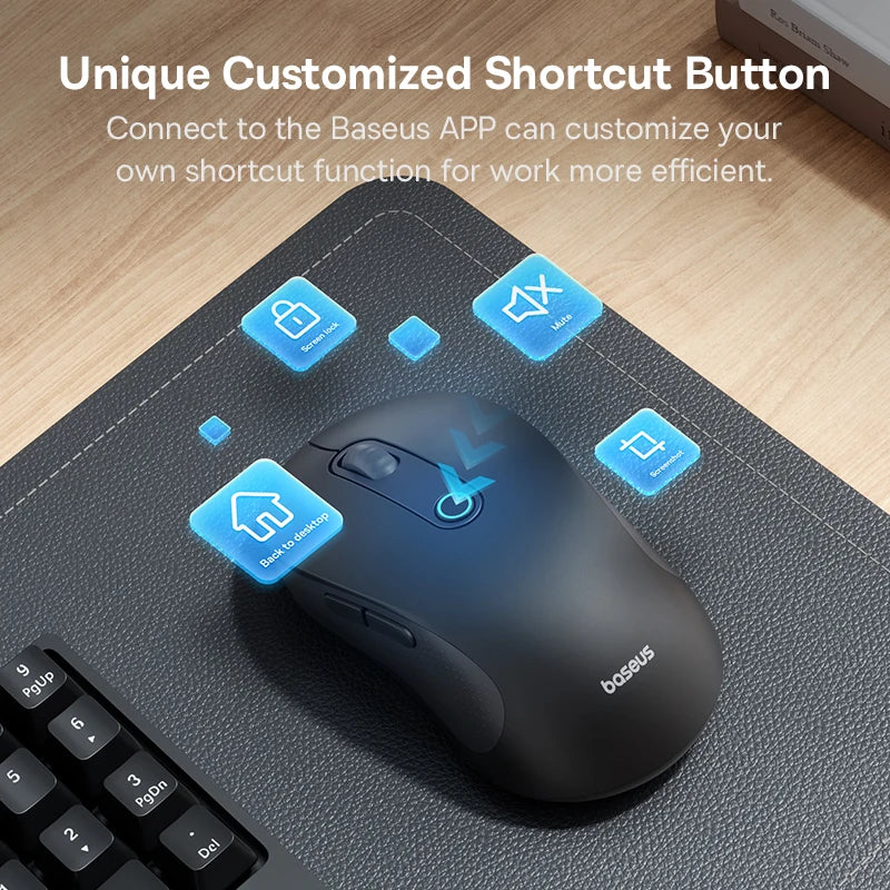 Ergonomic Bluetooth 5.2 & 2.4G Wireless Mouse with 4000DPI - 6