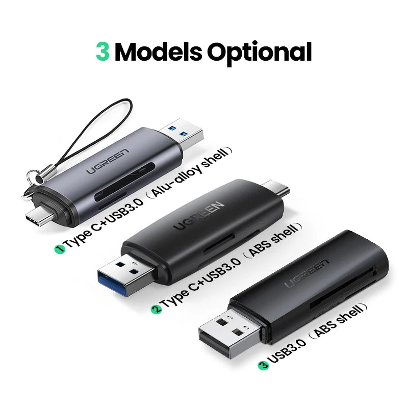 USB 3.0 and USB-C Dual Slot SD and TF Memory Card Reader - 6