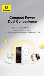 10000mAh Magnetic Wireless Power Bank for Phone and Watch
