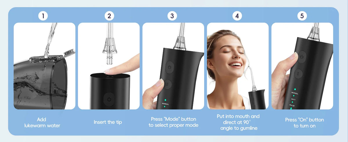 Electric Toothbrush and Water Flosser Dental Care Set