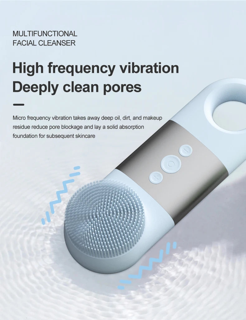 Hot and Cold Facial Cleansing Brush with Massager - 12