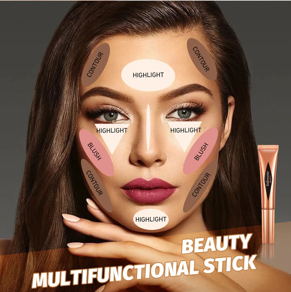 Liquid Contour, Blush and Highlighter Wand with Cushion Applicator - 16